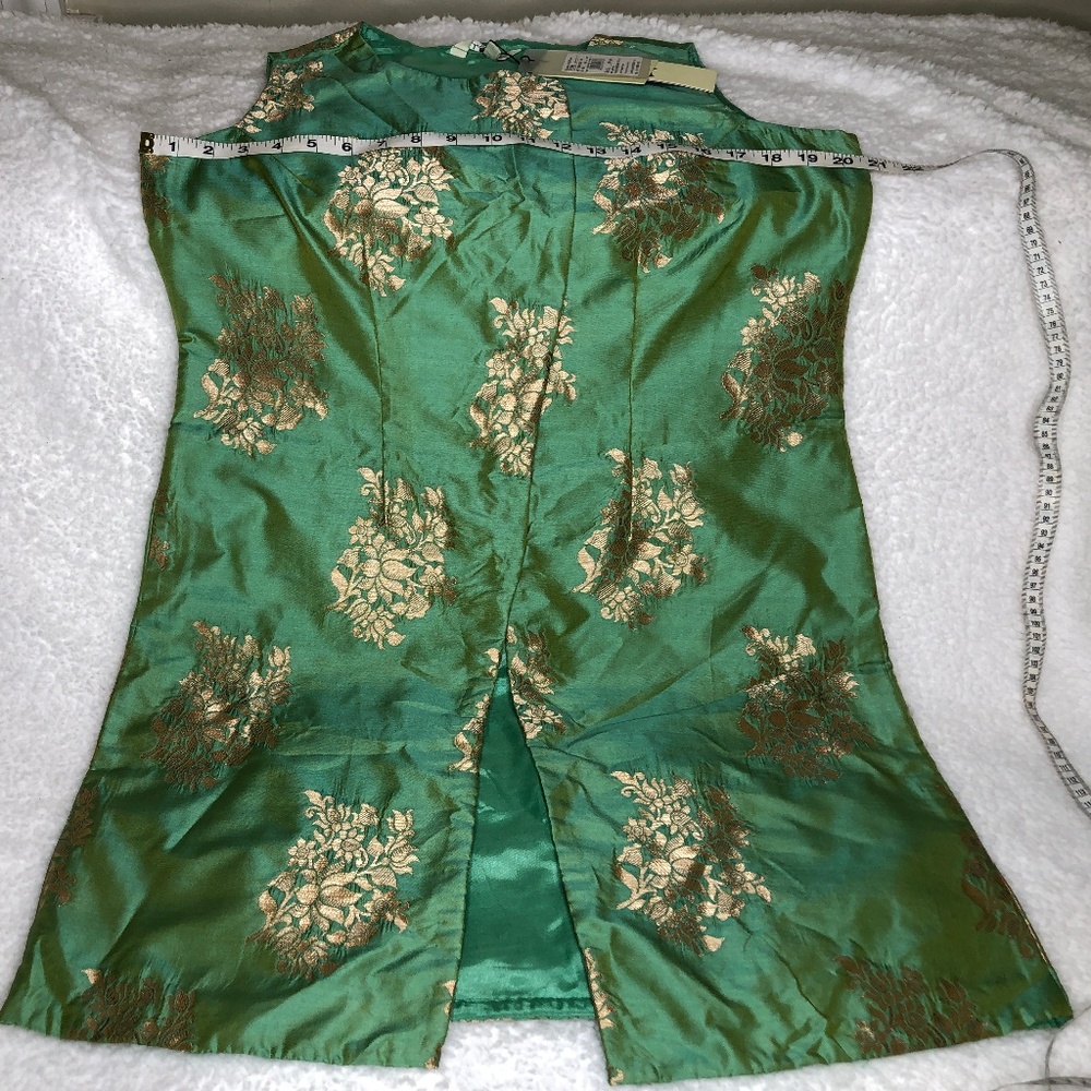 Hand Print Women Dress Party Sleeveless Kurta